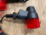 Round Turn Signals Single Filament Aluminum Led Harley motorcycle Custom Black
