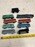 vtg lot of 9 Midgetoy traincar toys metal Pennsylvania train antique collectable