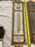 Vtg Thermometer Ossola Torino Brand NY pgh philly Miami Advertising tin sign