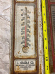 Vtg Thermometer Ossola Torino Brand NY pgh philly Miami Advertising tin sign