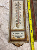 Vtg Thermometer Ossola Torino Brand NY pgh philly Miami Advertising tin sign