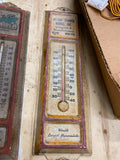 Vtg Thermometer Delano Granite Beland MN Tombstone Cemetery Advertising tin sign