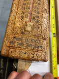 Vtg Thermometer Price heating co girard OH HVAC Advertising tin sign Wall Mount