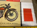 1933 Harley JD VL Literature Factory Knucklehead Factory Antique NOS OEM Poster!