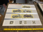 1933 Harley JD VL Literature Factory Knucklehead Factory Antique NOS OEM Poster!