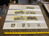1933 Harley JD VL Literature Factory Knucklehead Factory Antique NOS OEM Poster!