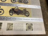 1933 Harley JD VL Literature Factory Knucklehead Factory Antique NOS OEM Poster!