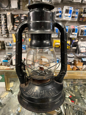 vtg Dietz No.8 air pilot model glass globe black railroad lantern