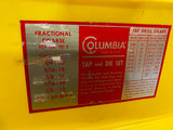 Vtg Columbia American SAE Tap & Die Set Fractional Coarse Thread Tools TD2 USA
