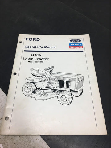 '90' Ford operators manual LT10A lawn tractor model# 9809213 / New Holland parts