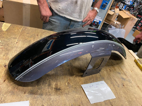 OEM Factory Front Fender Vivid Black Charcoal Harley XLC Sportster Custom 883 12