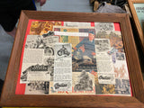 WW2 Collage Lot Pictures Advertising Harley WLA Military Framed 21x17 Poster Arm
