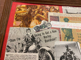 WW2 Collage Lot Pictures Advertising Harley WLA Military Framed 21x17 Poster Arm