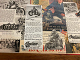 WW2 Collage Lot Pictures Advertising Harley WLA Military Framed 21x17 Poster Arm