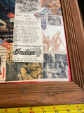 WW2 Collage Lot Pictures Advertising Harley WLA Military Framed 21x17 Poster Arm