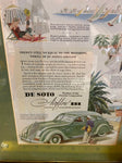 Desoto Airflow poster picture Metal framed Vtg Advertising 10x13 Chrysler Mopar