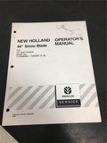 New Holland operator's manual 48" snow blade for models 715648006-T0S0001 & up