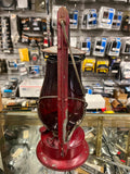 vtg Dietz monarch red railroad lantern NY USA galvanized red glass globe fitzall