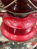 vtg Dietz monarch red railroad lantern NY USA galvanized red glass globe fitzall