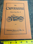 1925 Cleveland Motorcycle Co Parts Book Catalogue Literature Manual NOS Vtg Anti