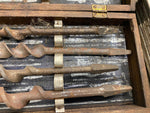 Vtg James Swan Auger Bits Brace Wood Drill Bits 8 Pc Set Original Wood Box USA!