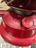 vtg Dietz monarch red railroad lantern NY USA galvanized red glass globe fitzall