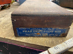 Vtg James Swan Auger Bits Brace Wood Drill Bits 8 Pc Set Original Wood Box USA!