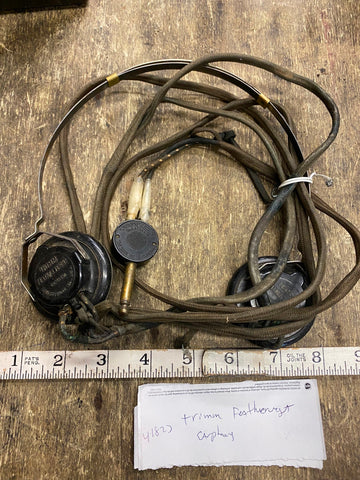Vtg Trimm Featherweight weston elec hamm radio 2 pin to 1/4 Head set Ear Phones