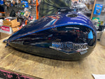 Road King Gas Tank deep blue pearl /black Emblems 2014 FLHR Harley Nice!