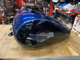 Road King Gas Tank deep blue pearl /black Emblems 2014 FLHR Harley Nice!