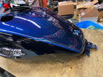 Road King Gas Tank deep blue pearl /black Emblems 2014 FLHR Harley Nice!