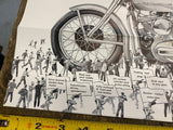 NOS Literature poster Harley K model sportster 1952 Vtg Antique motorcycle