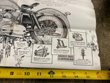 NOS Literature poster Harley K model sportster 1952 Vtg Antique motorcycle