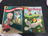 Two Dell Looney Bugs Bunny comic books no.62 Aug-Sept. 1958 and no. 175 May 1956