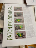 MOTO PATON BIC 500 8V RU 1968 Vtg Literature Classic Road Race bike 2 stroke GP