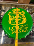 vtg Canada Dry Collins Mixer green bottle cap sign collectable wall accessory