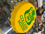 vtg Canada Dry Collins Mixer yellow bottle cap sign collectable wall accessory