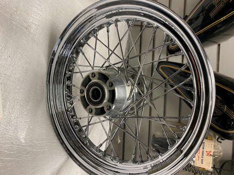 Rear Spoke Wheel Harley OEM FLH Bagger 3.00x16 25mm chrome Factory Stock