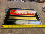 Vtg NOS Swindell Dressler Brass Sign 12x8 Heavy Man Cave Garage Machinery Pgh PA