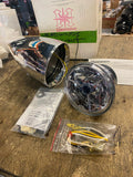 Headlight 4-1/2 Polished Concours Rocket Housing Headwinds Harley Chopper Stretc