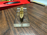 VTG Made in USA SS Santa Maria Brass Boat Tabletop Paperweight