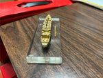 VTG Made in USA SS Santa Maria Brass Boat Tabletop Paperweight
