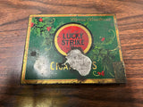 VTG Antique WW2 Era Lucky Strike Cigarettes Merrie Christmas Tin Container