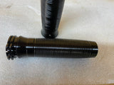 Black Ribbed Billet Grips Harley chopper Sportster Dyna Softail Touring FLH Bagg