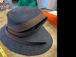 ERIC JAVITS NEW YORK FANCY 1920's ERA DESIGN FELT FEDORA BLACK Velvet Bow Accent