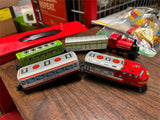 VTG Lot of 5 Made in Japan Tin Litho Train Toys Santa Fe Desmond 7
