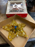 Vtg Tree Top Star Light up Christmas Decor Sears 1970's Tin Ornament Xmas