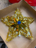 Vtg Tree Top Star Light up Christmas Decor Sears 1970's Tin Ornament Xmas