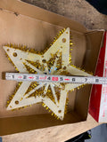 Vtg Tree Top Star Light up Christmas Decor Sears 1970's Tin Ornament Xmas