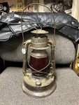 vtg Dietz 1933 little giant 70 hour capacity railroad lantern red glass globe